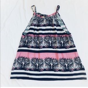 Cute pink and blue pineapple halter top